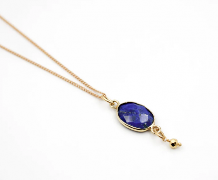 155 - Collier pierres Lapis lazuli - CATHY