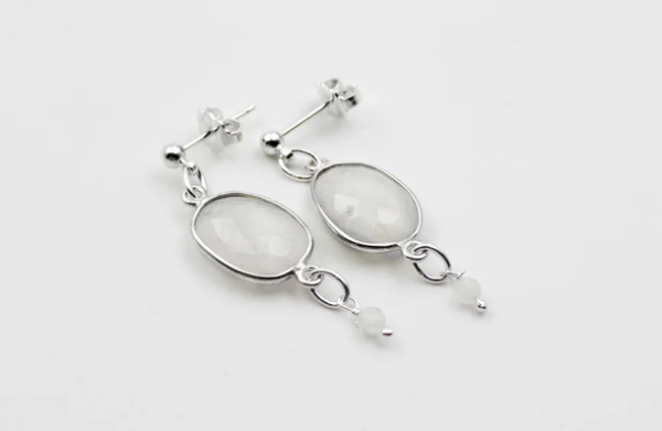 181 - Boucles d\'oreilles pierres Pierre de lune - LOUISE