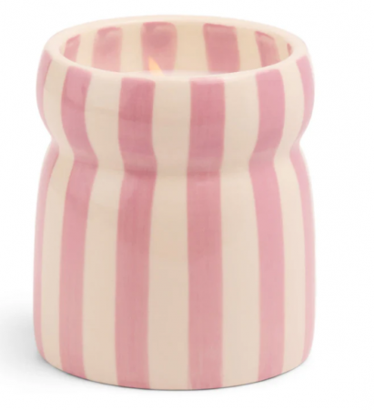 184g Lavender Striped Ceramic\nCandle - Grecian Sand - Bougie en céramique lavande 184 g - SABLE GREC