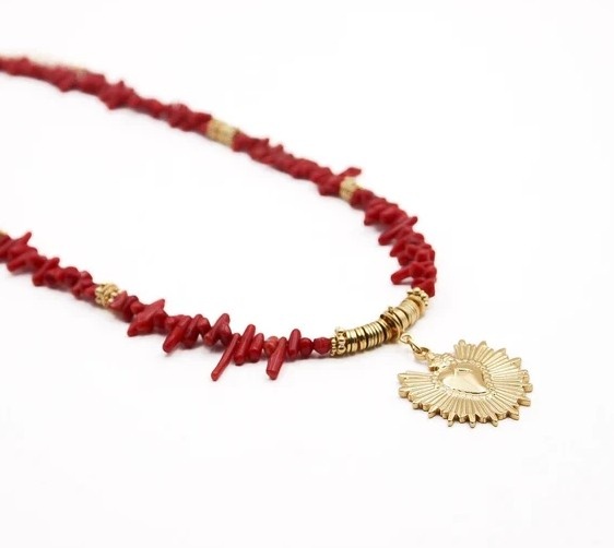 26FW137 - Collier corail exvoto