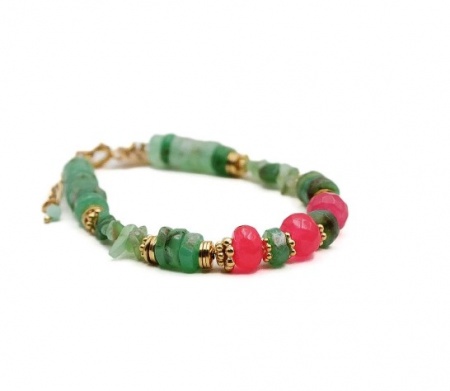 26FW61 - Bracelet heishi billes et crunchs