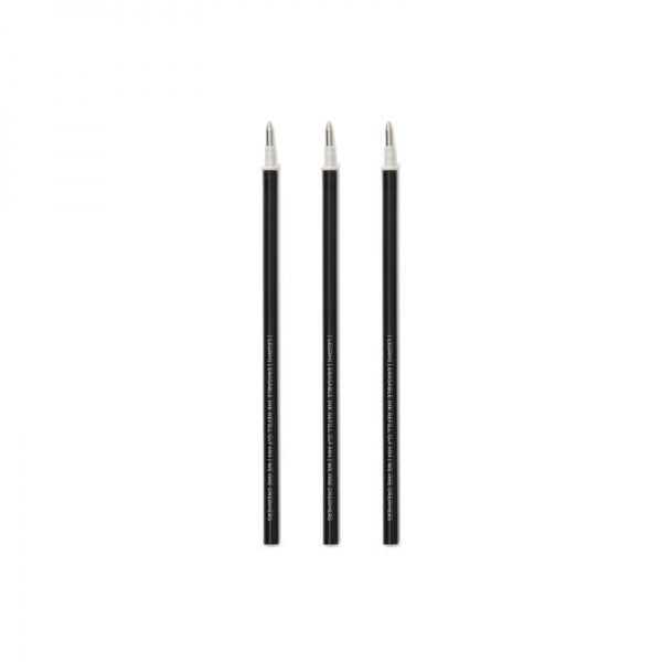 3 RECHARG. STYLO A_ ENCRE GEL - ERASABLE PEN REFILLS - BLACK
