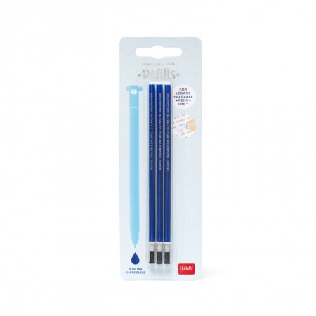 3 RECHARG. STYLO A_ ENCRE GEL - ERASABLE PEN REFILLS - BLUE