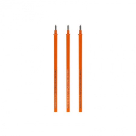 3 RECHARG. STYLO A_ ENCRE GEL - ERASABLE PEN REFILLS - ORANGE