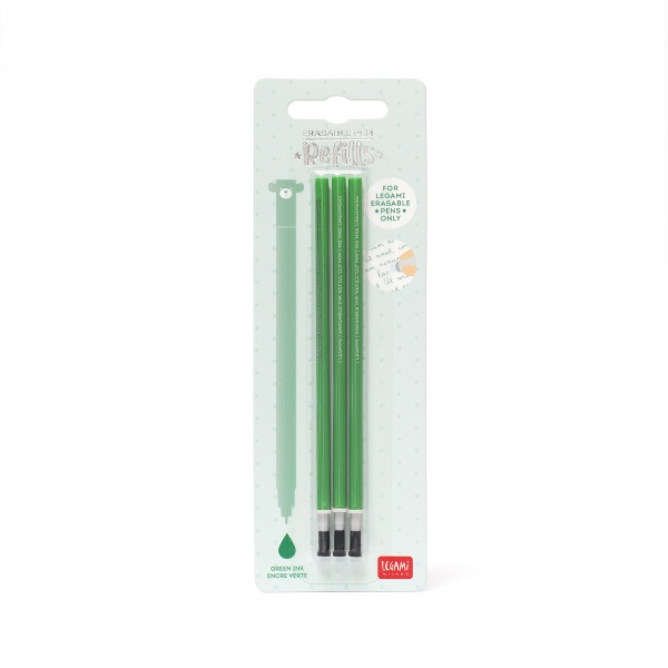 3 RECHARG. STYLO � ENCRE GEL - ERASABLE PEN REFILLS - GREEN