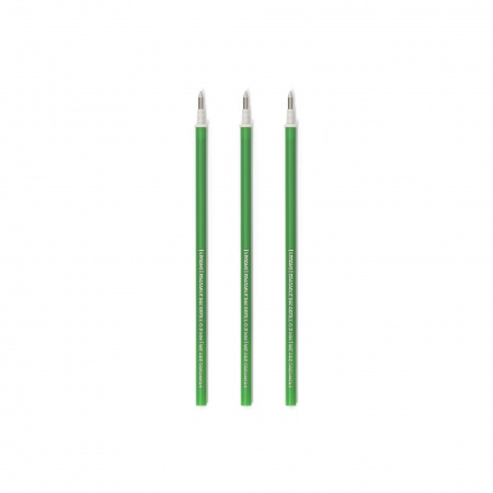3 RECHARG. STYLO À ENCRE GEL - ERASABLE PEN REFILLS - GREEN