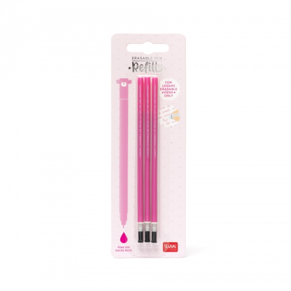 3 RECHARG. STYLO � ENCRE GEL - ERASABLE PEN REFILLS - PINK