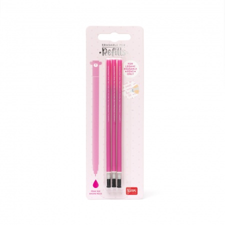 3 RECHARG. STYLO À ENCRE GEL - ERASABLE PEN REFILLS - PINK