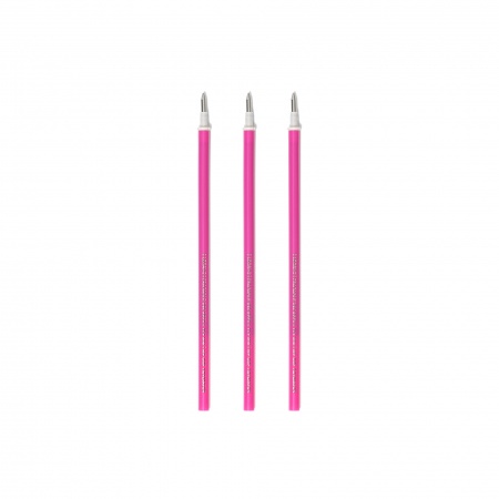 3 RECHARG. STYLO À ENCRE GEL - ERASABLE PEN REFILLS - PINK