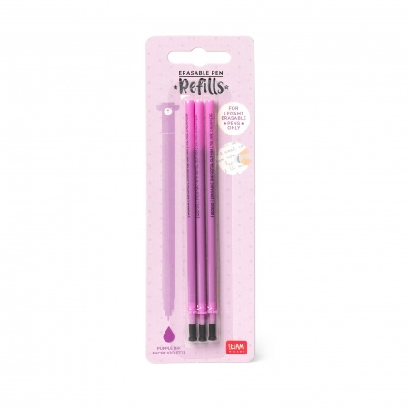 3 RECHARG. STYLO À ENCRE GEL - ERASABLE PEN REFILLS - PURPLE