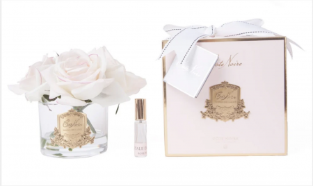 6 ROSES - PINK BLUSH - TRANSPARENT - PINK SQUARE BOX