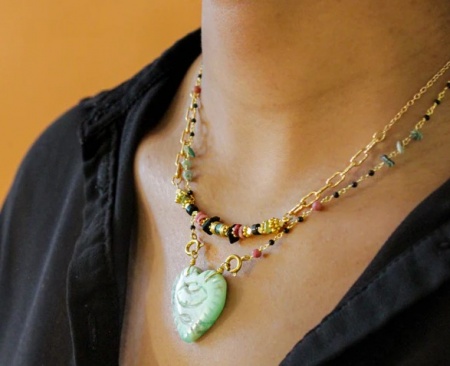 73-Collier tige heishi - ELSA