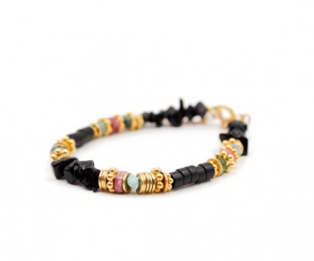 74-Bracelet heishi et crunchs - ELSA