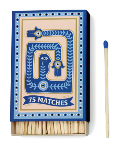 75 Matches \ Eye\  Blue (9.6 CM) - Bo�te de 75 allumettes � �il � Bleu