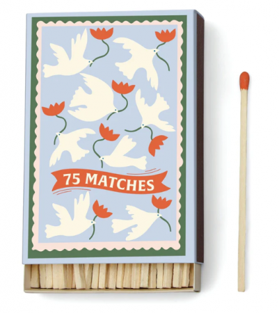 75 Matches \ Flower\  Orange (9.6 CM) - Boîte de 75 allumettes « Fleur » Orange