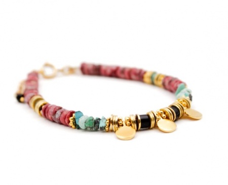 76-Bracelet heishi médaillons - ELSA