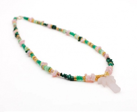 89-Collier heishi palmier - CHRISTELLE