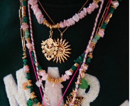 89-Collier heishi palmier - CHRISTELLE