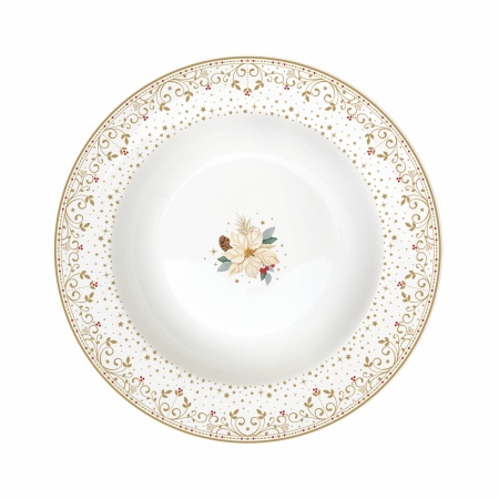 ASSIETTE A SOUPE - EN PORCELAINE - D21,5CM - WHITE ELEGANCE