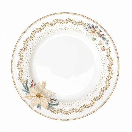 ASSIETTE PLATE - EN PORCELAINE - D26,5CM - WHITE ELEGANCE