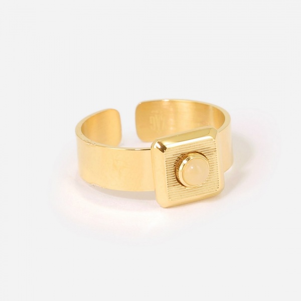 BAGUE   DORE  nacre