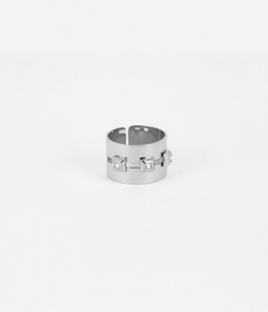 BAGUE- RING - LONG-LARGE - zirconium reglable