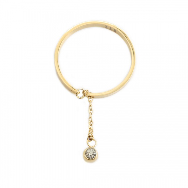 BAGUE ACIER DORE BLANC