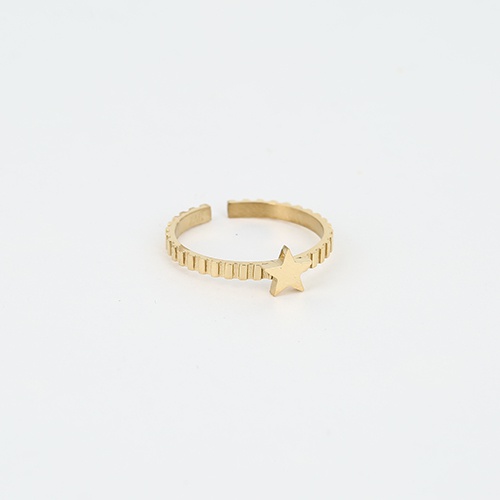 BAGUE ACIER DORE UNI