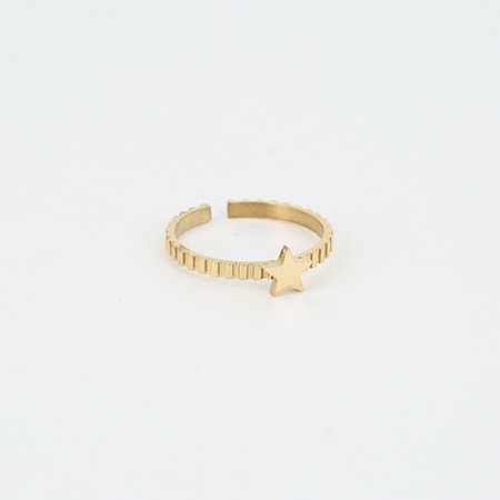 BAGUE ACIER DORE UNI