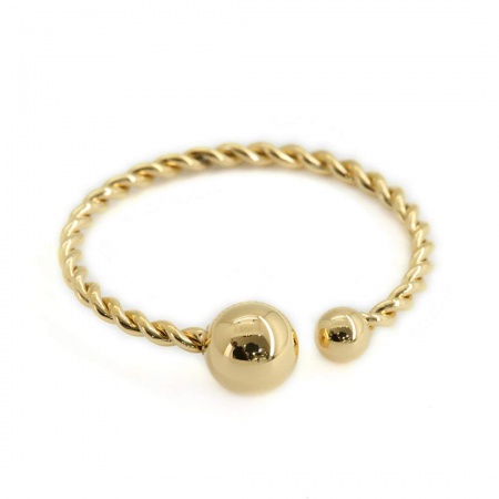BAGUE ACIER DORE UNI