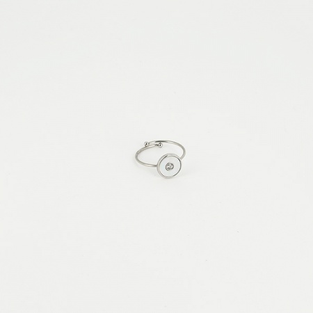 BAGUE Aretha ACIER Nacre blanche