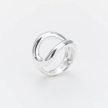 Bague boucle en argent