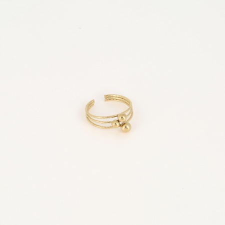 BAGUE FINE-ACIER DORE-