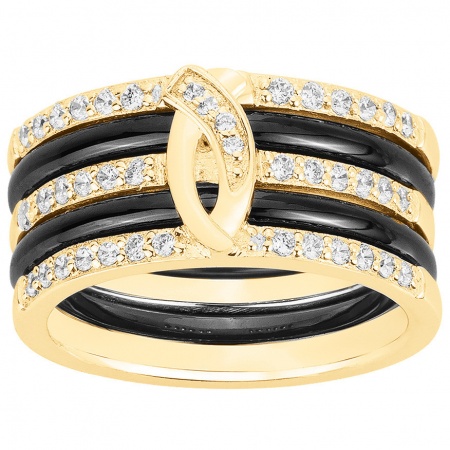 Bague Plaqué Or - LILYANA-N