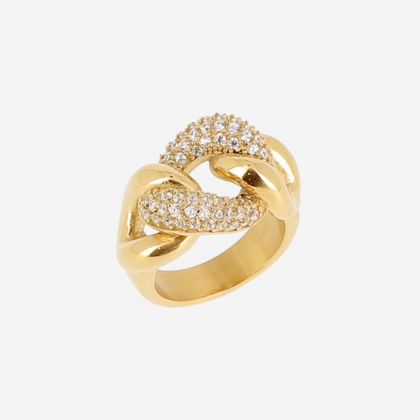 BAGUE-TAILLE-ACIER DORE-54