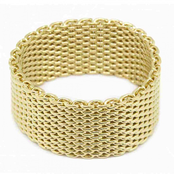 BAGUE TAILLE ACIER DORE