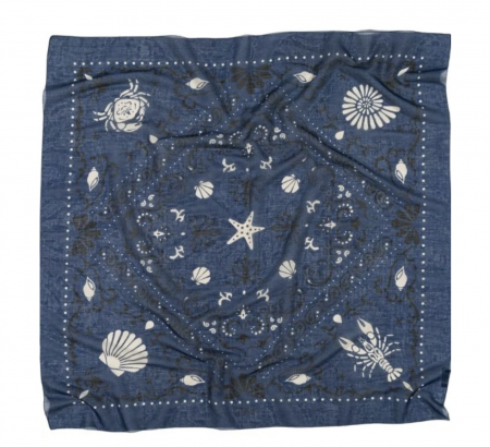 Bandana Navy Cotton