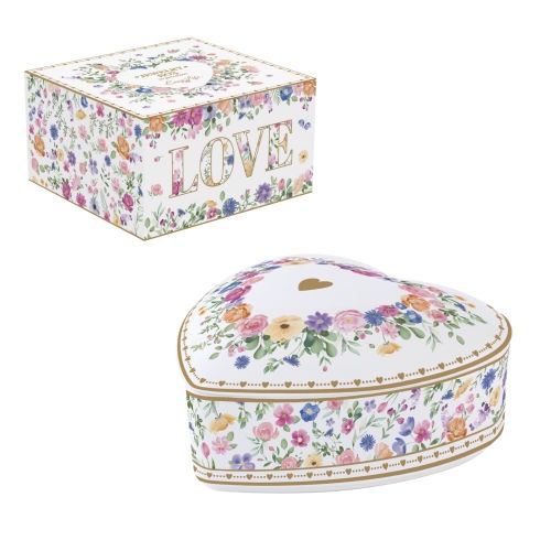 Bo�te � Bijoux   en Porcelaine � 12 cm Forme Coeur  - MON AMOUR