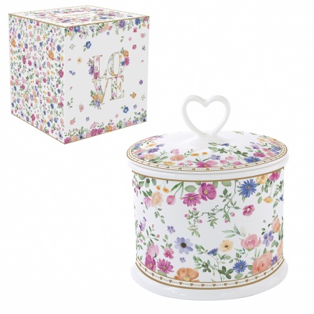 Boîte à Biscuits en Porcelaine Ø 14cm H 16cm - MON AMOUR