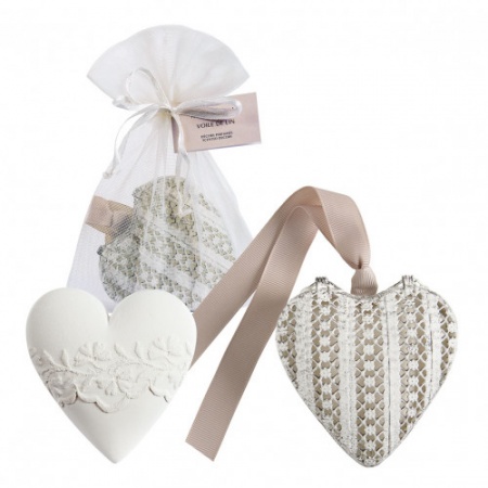 Boîte de 4 décors fondants Coeur - Rose Elixir