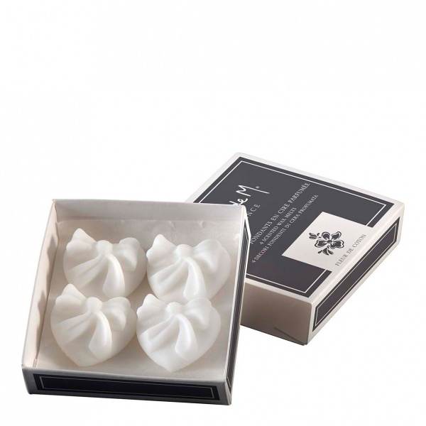 Bo�te de 4 d�cors fondants Noeud - Fleur de Coton