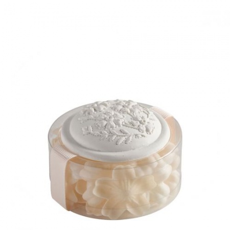 Boîte de pétales de savon parfumés blancs et nude - parfum Rose