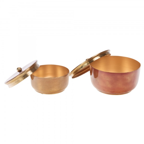 BOITE RONDE BOUTON METAL   PM