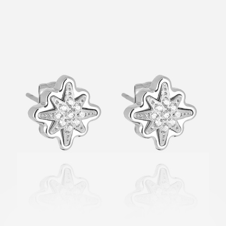 BOUCLE D\'OREILLE-Acilia-ACIER-zirconium sertis