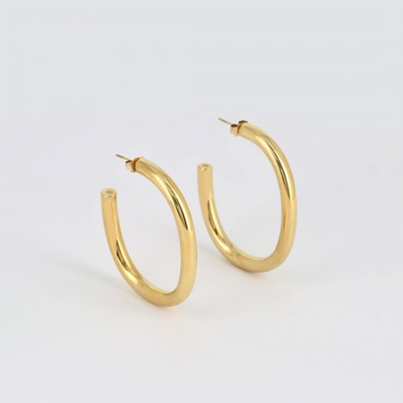BOUCLE D OREILLE Agnes ACIER DORE