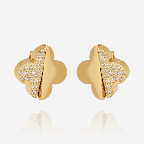 BOUCLE D\'OREILLE-Azzo-ACIER DORE-D:16mm