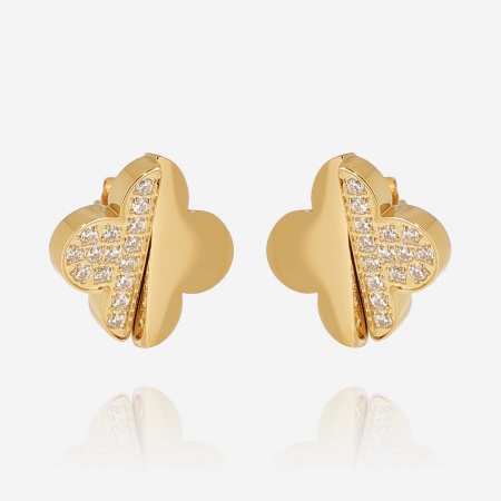 BOUCLE D\'OREILLE-Azzo-ACIER DORE-D:16mm