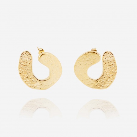 BOUCLE D\'OREILLE Brio ACIER DORE D:27.5mm