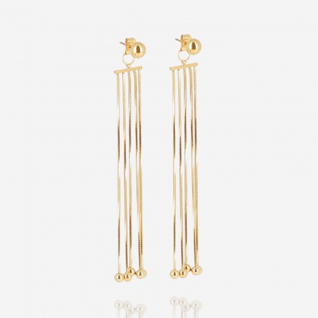 BOUCLE D\'OREILLE Cadezita ACIER DORE L:8.6cm