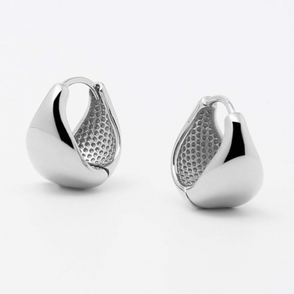 BOUCLE D OREILLE CREOLE-ACIER-14.5x14.5x9.5mm